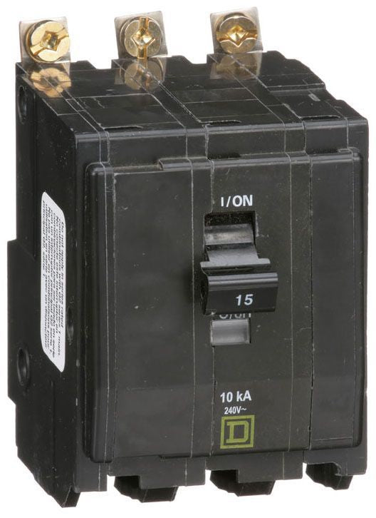 QOB315 - Square D - 15 Amp Circuit Breaker Bolt-On - 15 Amp - 3 Pole - 240 Volt