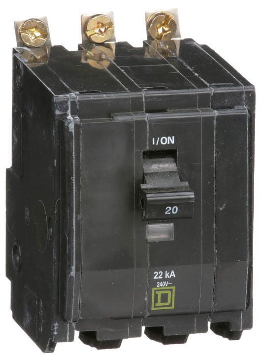 Square D Qob320Vh 3 Pole Standard Trip Bolt On Circuit Breakers - Front View