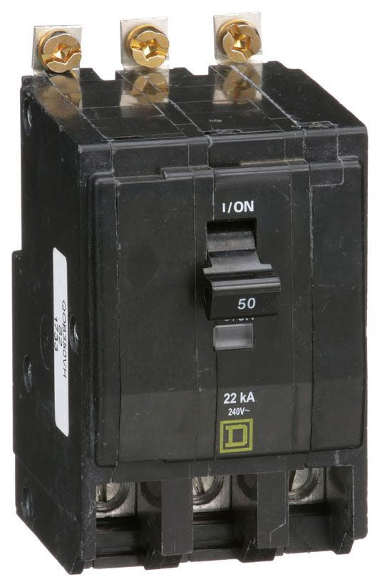 Square D Qob350Vh 3 Pole Standard Trip Bolt On Circuit Breakers - Front View