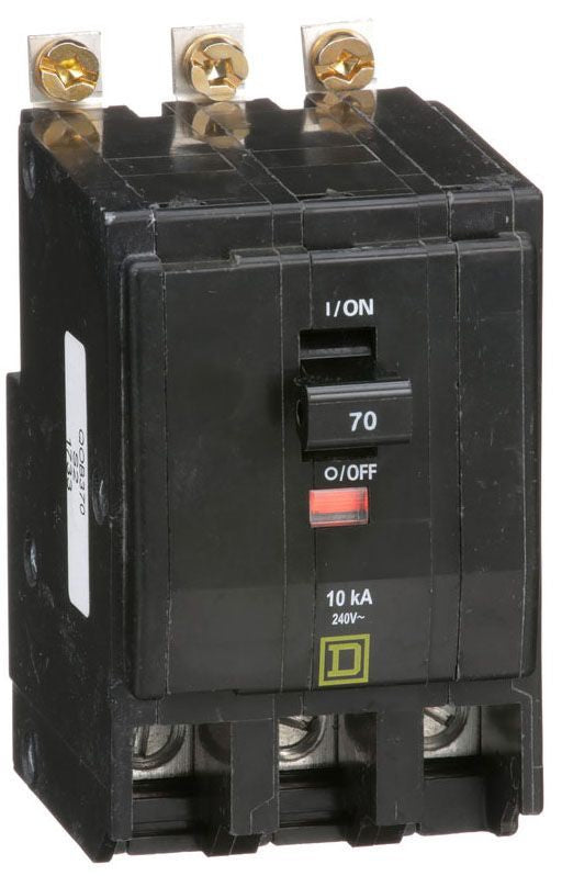 QOB370 - Square D - 70 Amp Circuit Breaker Bolt-On - 70 Amp - 3 Pole - 240 Volt