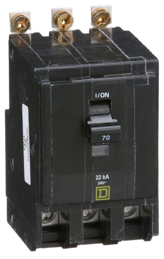 Square D Qob370Vh 3 Pole Standard Trip Bolt On Circuit Breakers - Front View
