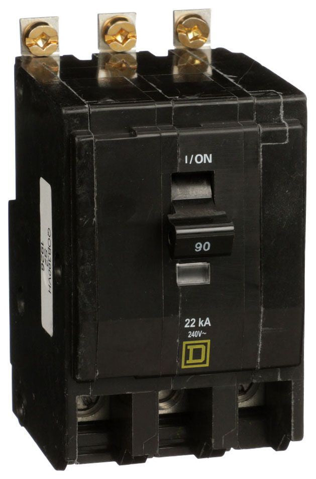 Square D Qob390Vh 3 Pole Standard Trip Bolt On Circuit Breakers - Front View