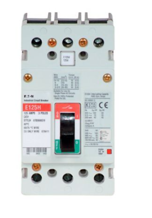 EGH3125FFB Cutler Hammer Bolt-On 600V 125A 3 pole circuit breaker 65kA@480V
