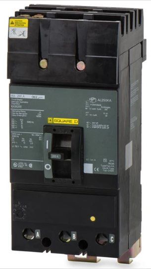 KA36200 - Square D - Molded Case Circuit Breaker I-Line Style Plug-In - 200 Amp - 3 Pole - 600 V