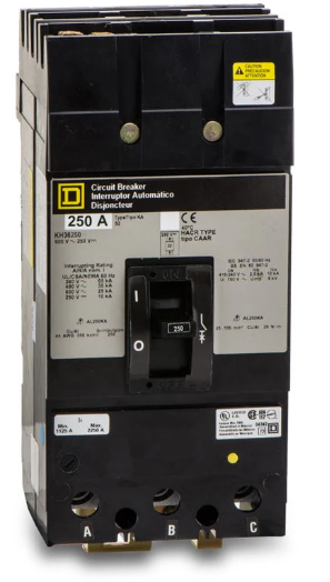 KH36250 - Square D - Molded Case Circuit Breaker I-Line Style Plug-In - 250 Amp - 3 Pole - 600 V