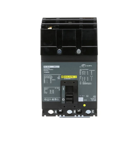 FH36030 - Square D - Molded Case Circuit Breaker I-Line Plug-In - 30 Amp - 3 Pole - 600 Volt