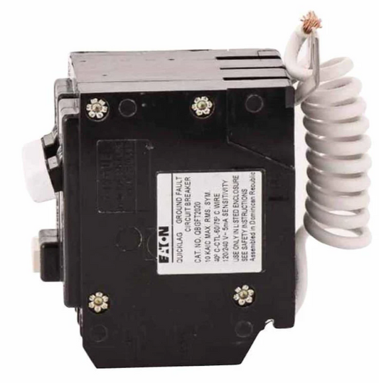 QBGFT2025 - Eaton Cutler-Hammer 25 Amp Double Pole GFCI Bolt-On Circuit Breaker