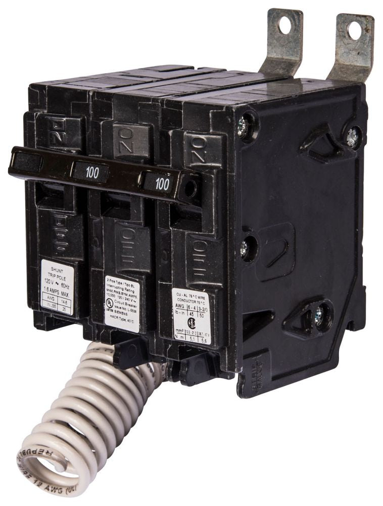 Siemens B26000S01 2 Pole Standard Trip Bolt On Circuit Breakers - Front View