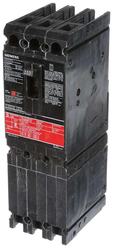 CED63B110 Siemens 110A 3-Pole 600V Bolt-On Circuit Breaker