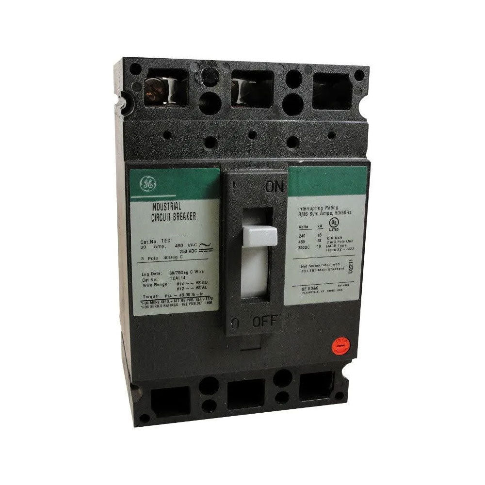 TED134025 - GE - Molded Case Circuit Breaker Feed-Thru - 25 Amp - 3 Pole - 480 Volt