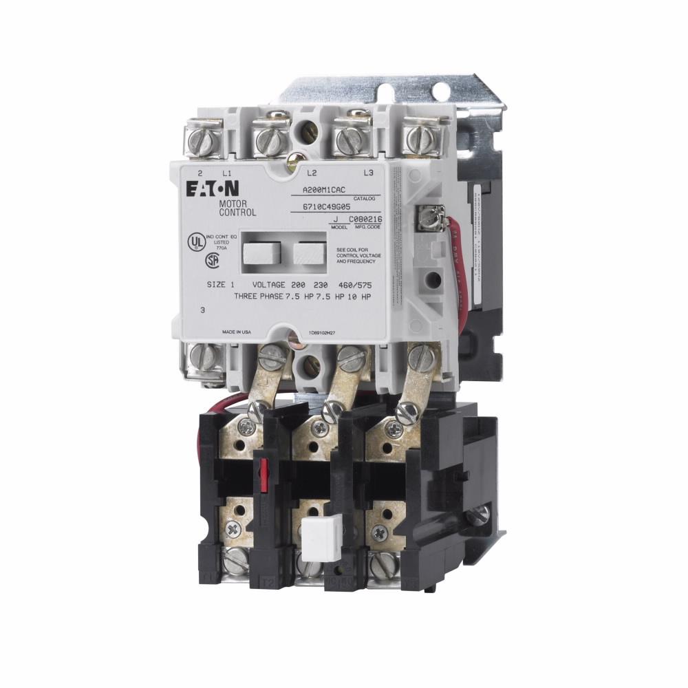A200M1CW Cutler Hammer A200 Series Motor Starter 3 pole 3 phase 600V 27A 240V coil