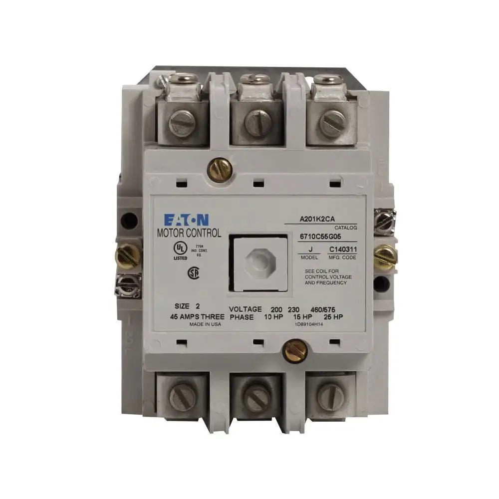 A201K2CA - Eaton - Magnetic Contactor 45 Amp - 3 Pole - 120 Volt