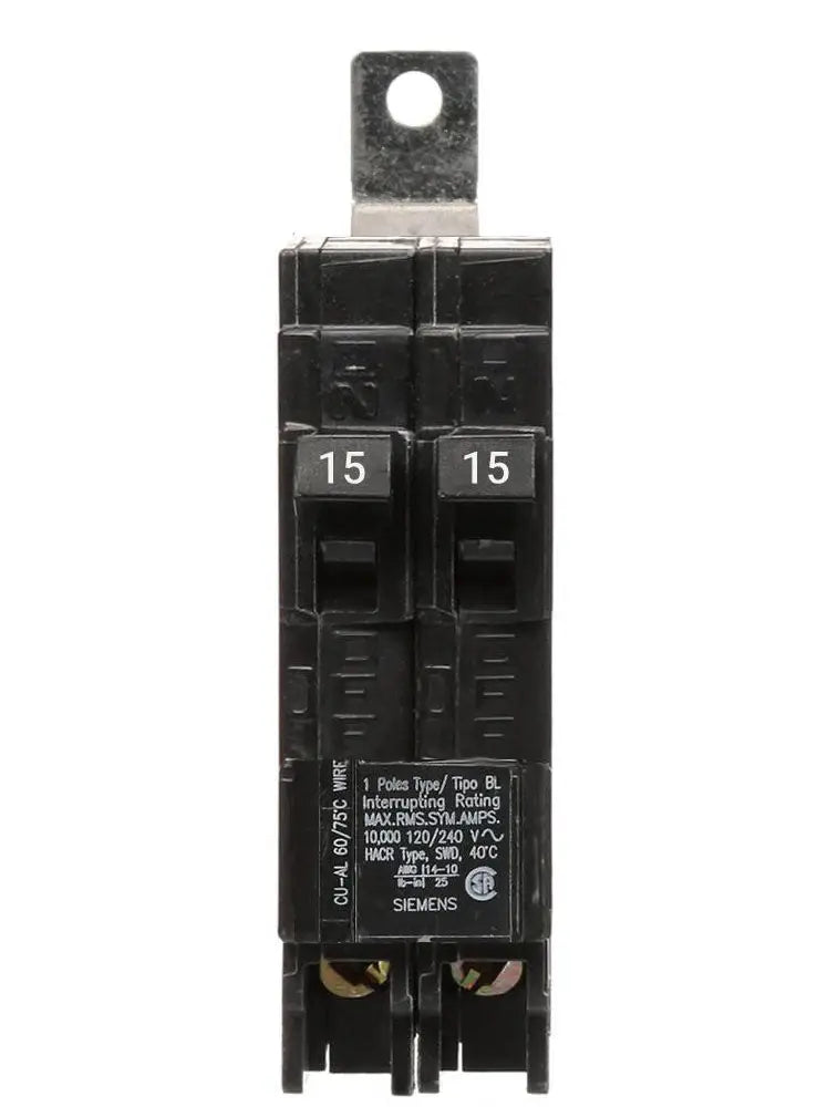 B1515 - Siemens - Tandem Circuit Breaker Bolt-On - 15 Amp - 1 Pole - 120 Volt