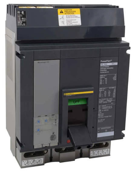 Pga36100U31A Square D Molded Case Circuit Breaker I Line Style Plug In 1000 Amp 3 Pole 600 V - Front View