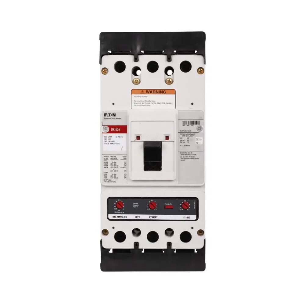 DK3400 - Eaton - Molded Case Circuit Breaker Feed-Thru - 400 Amp - 3 Pole - 240 Volt