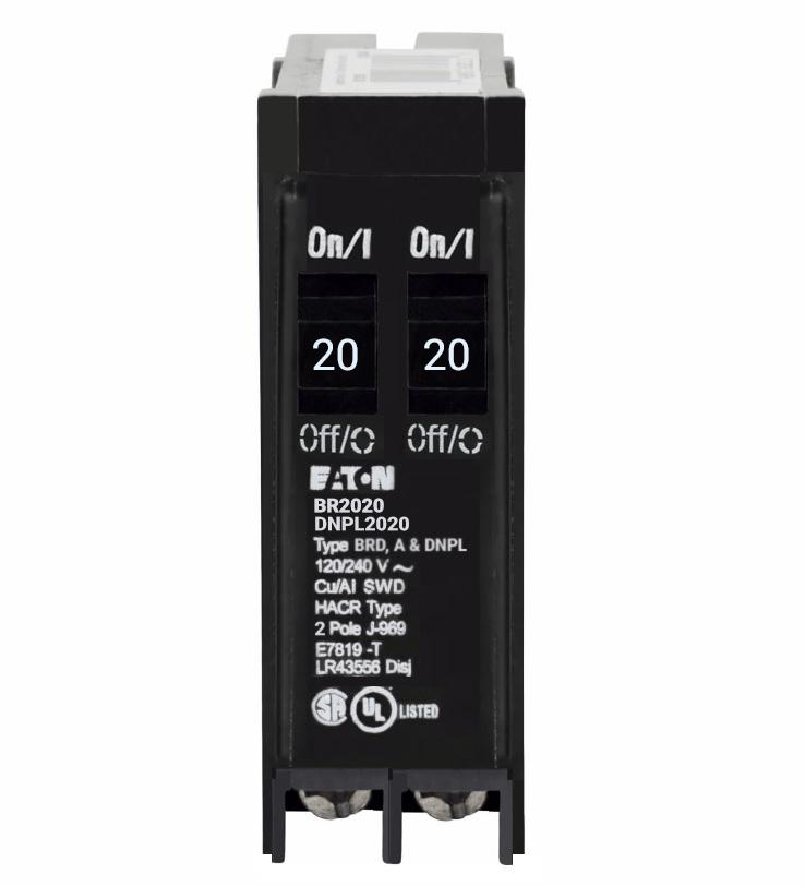 BR2020 - Eaton Cutler-Hammer 20 Amp Tandem Circuit Breaker