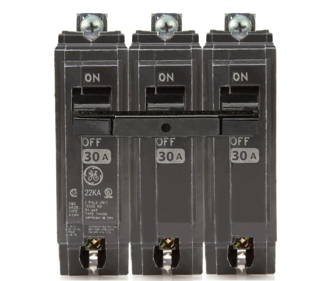 GE THHQB32060 3-Pole Bolt-On Circuit Breaker
