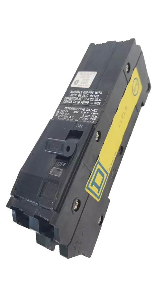 Q1L2100 Square D Feed Thru 240V 100A 2 Pole Circuit Breaker 10Ka - Front View