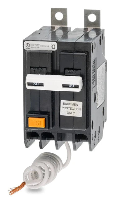 Qbgfep2030 Eaton Cutler Hammer 30 Amp 2 Pole Ground Fault Equipment Protection Bolt On Circuit Breaker - Front View