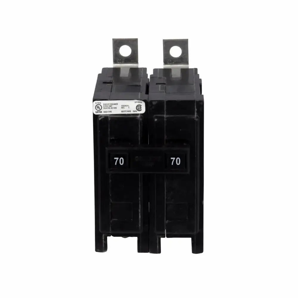 QBHW2070H - Eaton - 70 Amp Molded Case Circuit Breaker Bolt-On - 70 Amp - 2 Pole - 240 Volt
