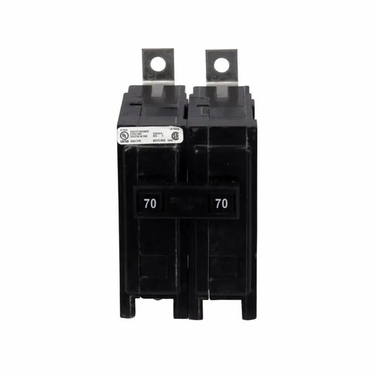 QBHW2070H - Eaton - 70 Amp Molded Case Circuit Breaker Bolt-On - 70 Amp - 2 Pole - 240 Volt