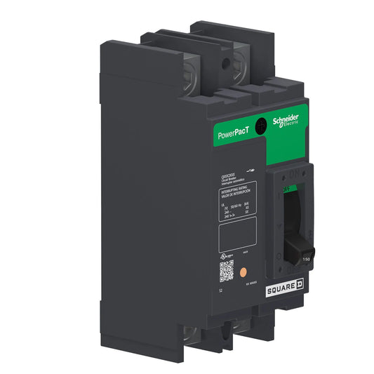 Square D Qbl22150 2 Pole Non Interchangeable Trip Thermal Magnetic Circuit Breakers - Side View