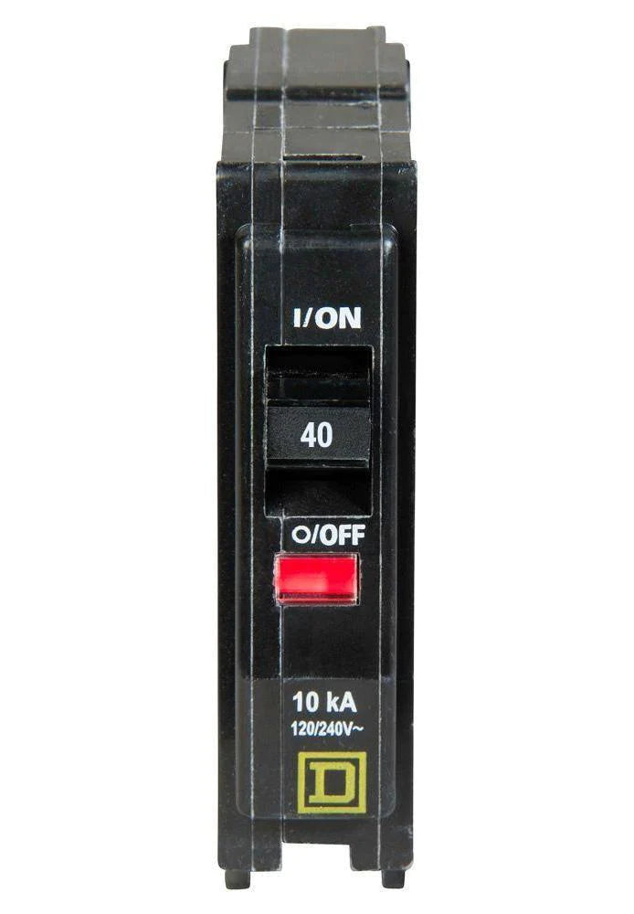 Square D Qo140 1 Pole Standard Trip Plug In Circuit Breakers - Front View