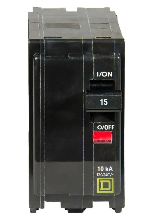 QO215 Square D 15A 2-Pole 120/240V Plug-On Circuit Breaker