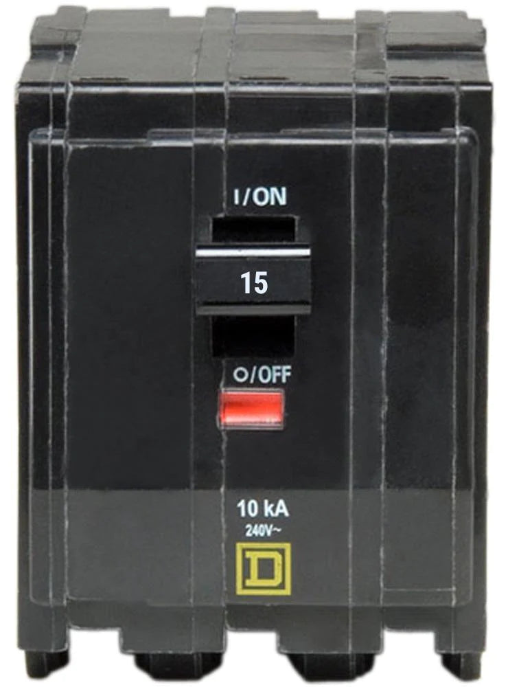 QO315 - Square D - 15 Amp Circuit Breaker Plug-In - 15 Amp - 3 Pole - 240 Volt