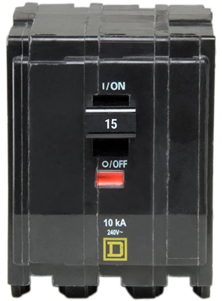 Square D QO390 3-Pole Standard Trip Plug-In Circuit Breaker