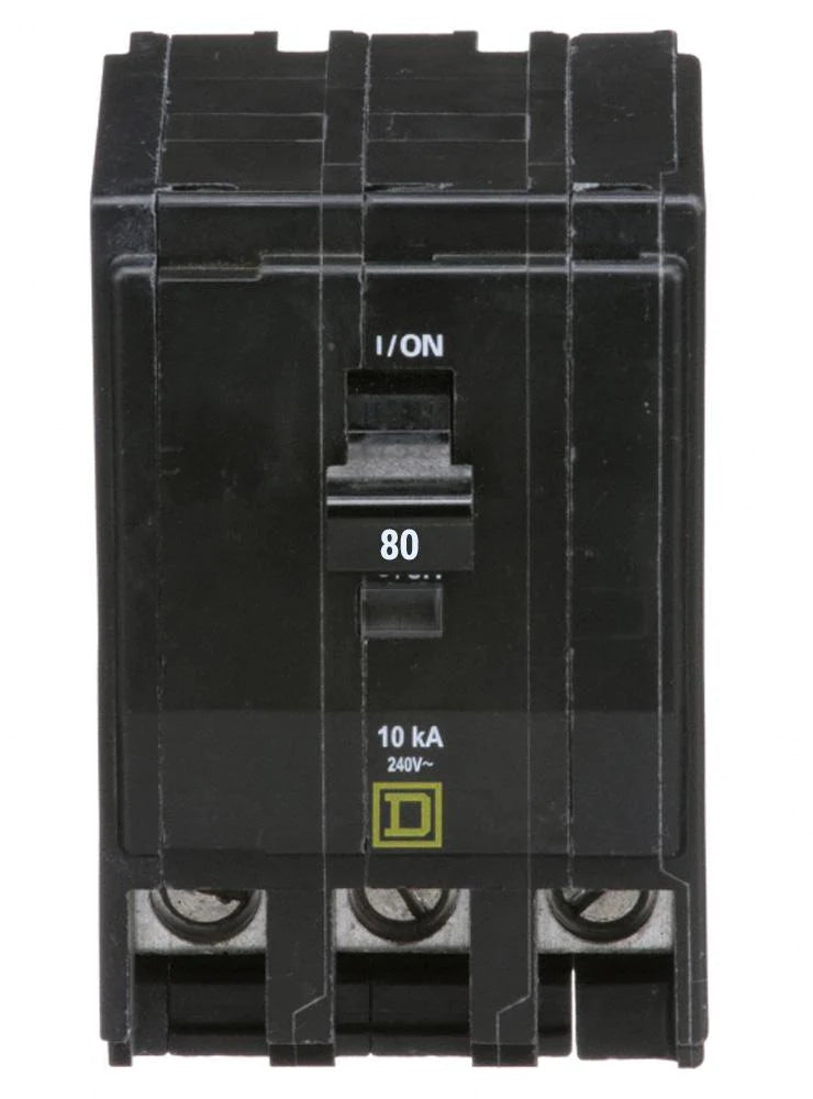 QO380 - Square D - 80 Amp Circuit Breaker Plug-In - 80 Amp - 3 Pole - 240 Volt