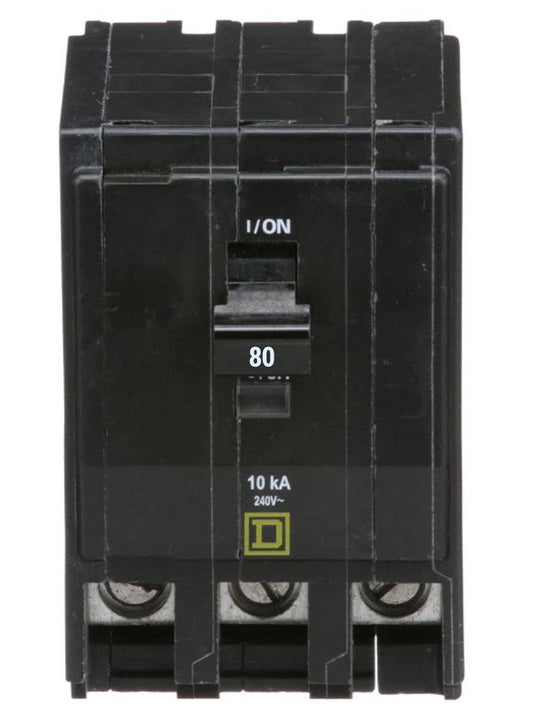 QO380 - Square D - 80 Amp Circuit Breaker Plug-In - 80 Amp - 3 Pole - 240 Volt