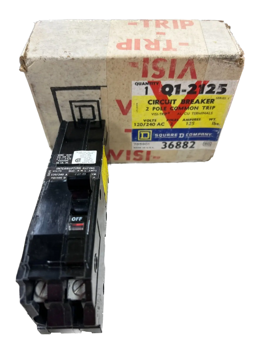 Q1-2125 - 2 POLE 125 AMP CIRCUIT BREAKER 120/240 VAC 2 POLE Q12125