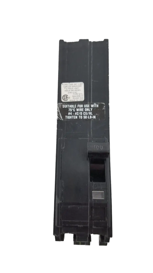 Q1L2100 - Square D Feed-Thru 240V 100A 2 pole circuit breaker 10kA