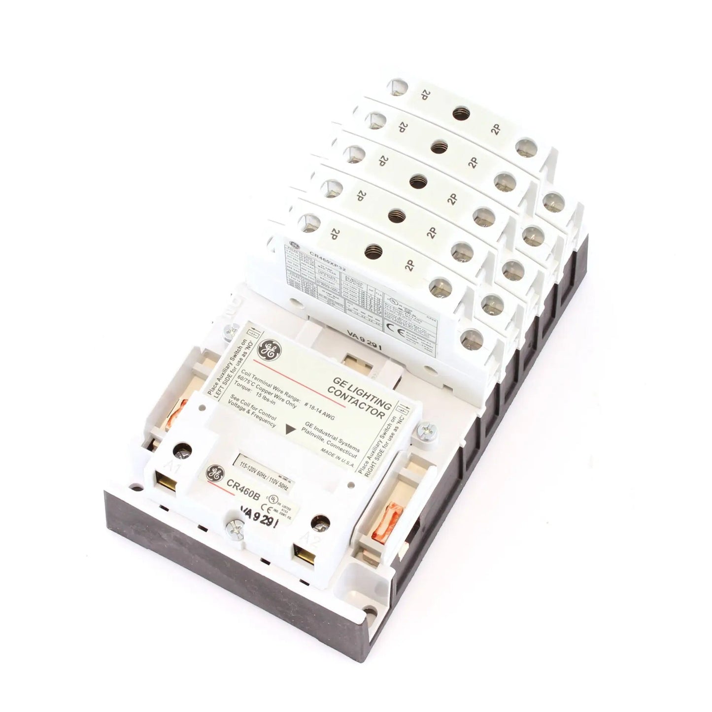 CR463LB0AJA GE 10-Pole 30A 120V Electrically Held Lighting Contactor