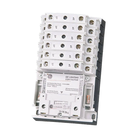 CR463LD0AJA GE 12-Pole 30A 120V Electrically Held Lighting Contactor