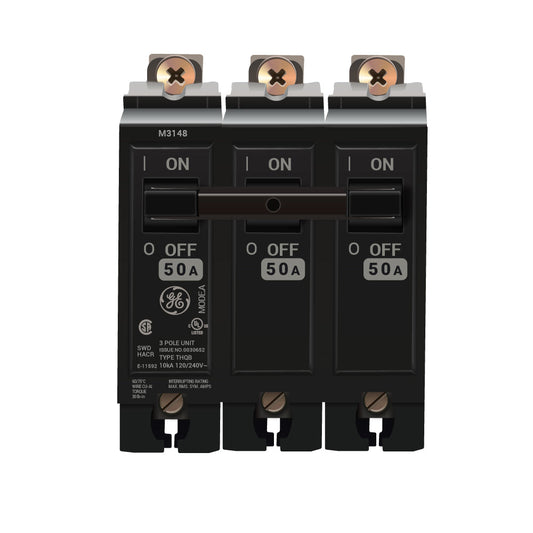 GE THQDLL32050 3P 50A Circuit Breaker