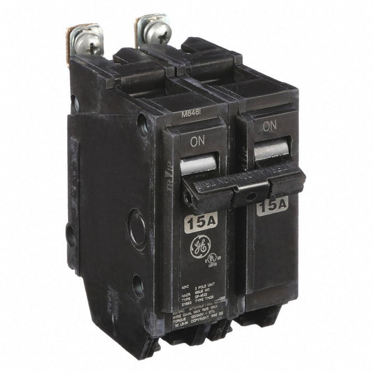GE THQB2115GF 15A 2-Pole GFCI Bolt-On Circuit Breaker
