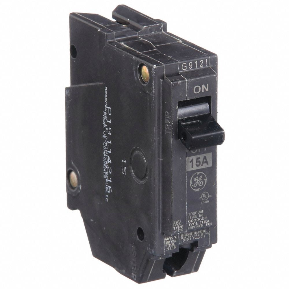 GE THQL1115 15A 1-Pole Circuit Breaker