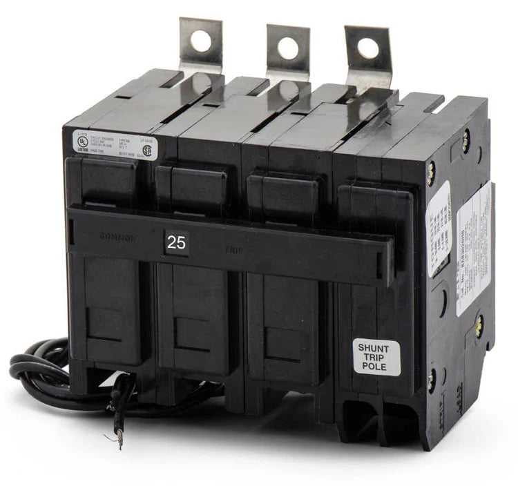 Eaton Bab3025Hs 3 Pole Standard Trip Bolt On Circuit Breakers - Front View