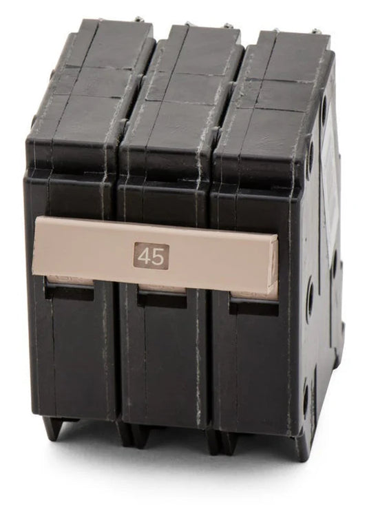 Ch345 Eaton 45 Amp Circuit Breaker Plug In 45 Amp 3 Pole 240 Volt - Front View