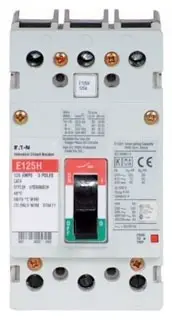 EATON EGH3050FFG 3 Pole Non-Interchangeable Trip Thermal Magnetic Circuit Breakers