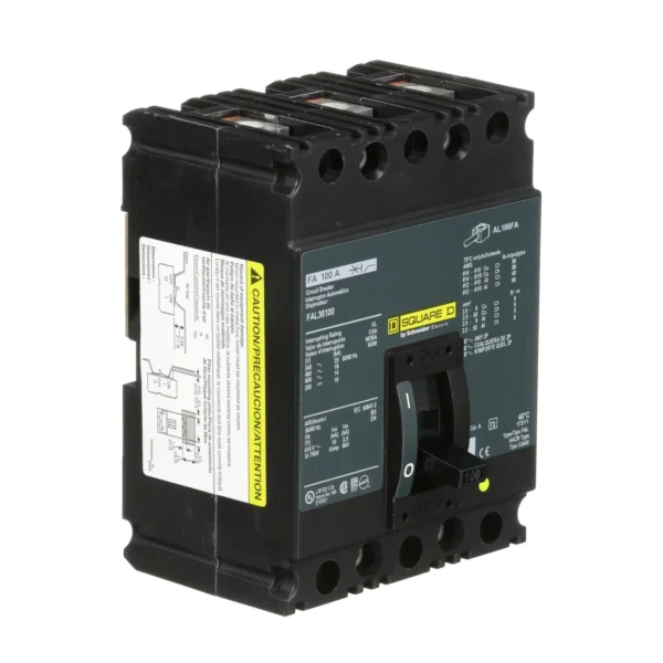 FAL36100 - Square D - Molded Case Circuit Breaker Feed-Thru - 100 Amp - 3 Pole - 600 Volt