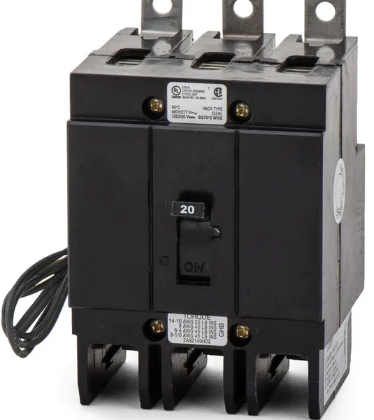 GHB3020S1 - Cutler Hammer Bolt-On 480V 20A 3 pole circuit breaker 120V Shunt Trip