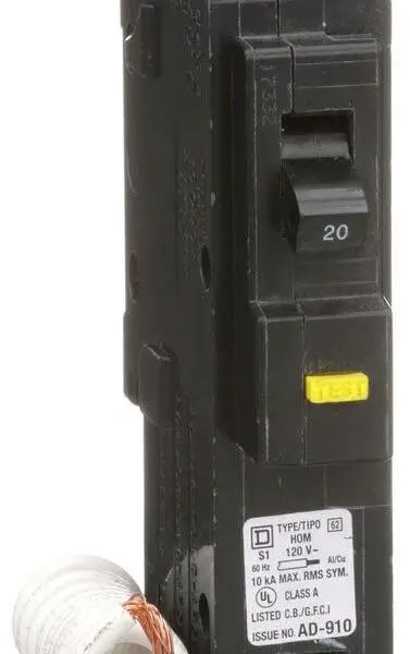 HOM120GFI - Square D Homeline - GFCI Circuit Breaker Plug-In - 15 Amp - 1 Pole - 120 Volt