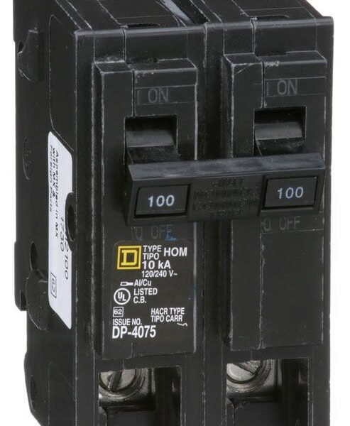 HOM2100 - Square D Homeline - Circuit Breaker Plug-In - 100 Amp - 2 Pole - 240 Volt