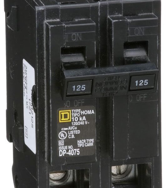 HOM2125 - Square D Homeline - Circuit Breaker Plug-In - 125 Amp - 2 Pole - 240 Volt