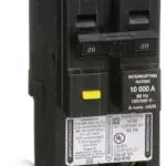HOM220GFI - Square D Homeline - GFCI Circuit Breaker Plug-In - 20 Amp - 2 Pole - 240 Volt