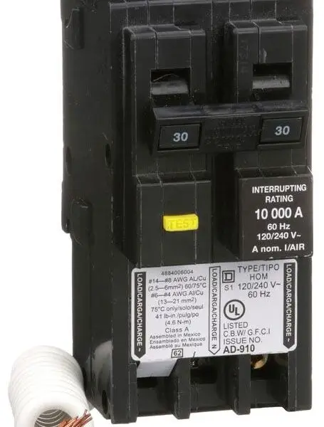 HOM230GFI - Square D Homeline - GFCI Circuit Breaker Plug-In - 30 Amp - 2 Pole - 240 Volt
