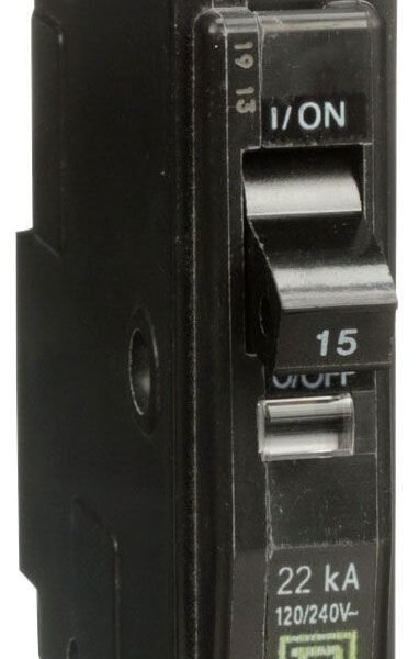 QO115VH - Square D - 15 Amp Molded Case Circuit Breaker Plug-In - 15 Amp - 1 Pole - 120 Volt